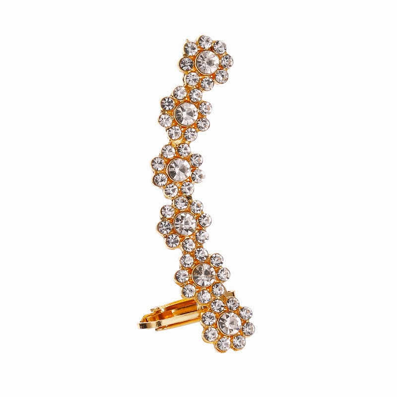 Wholesale Single Butterfly Crystal Ear Clip Alloy Earrings