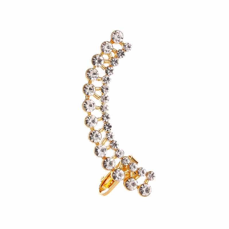 Wholesale Single Butterfly Crystal Ear Clip Alloy Earrings