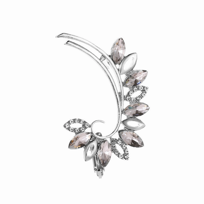 Wholesale Single Butterfly Crystal Ear Clip Alloy Earrings