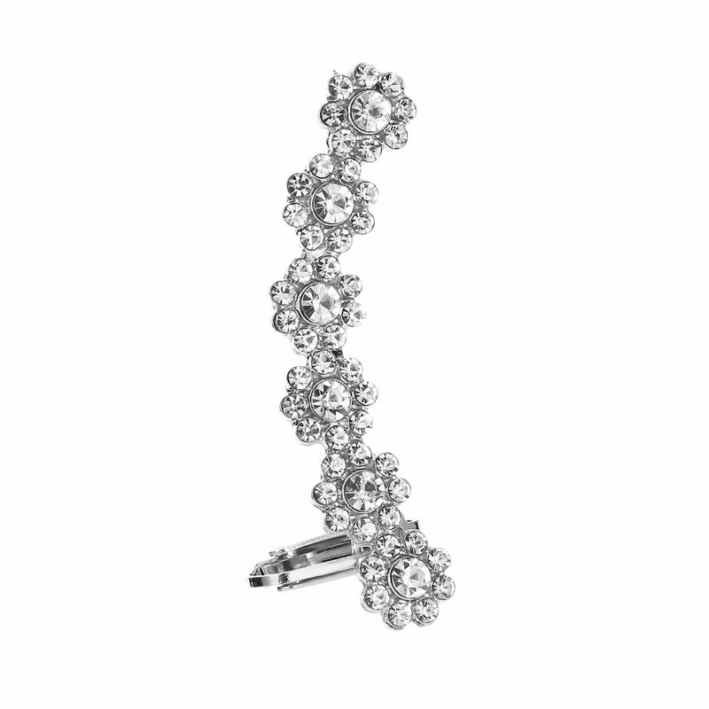 Wholesale Single Butterfly Crystal Ear Clip Alloy Earrings