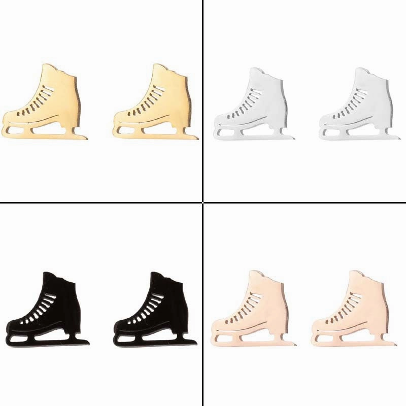 Wholesale skates sports soccer basketball stainless steel earrings