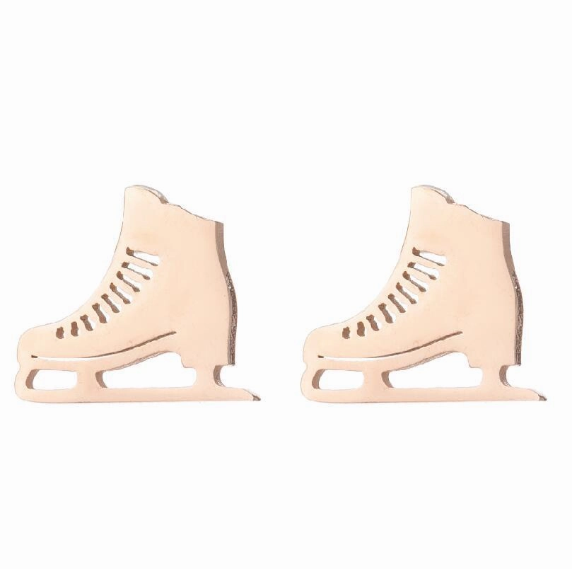 Wholesale skates sports soccer basketball stainless steel earrings