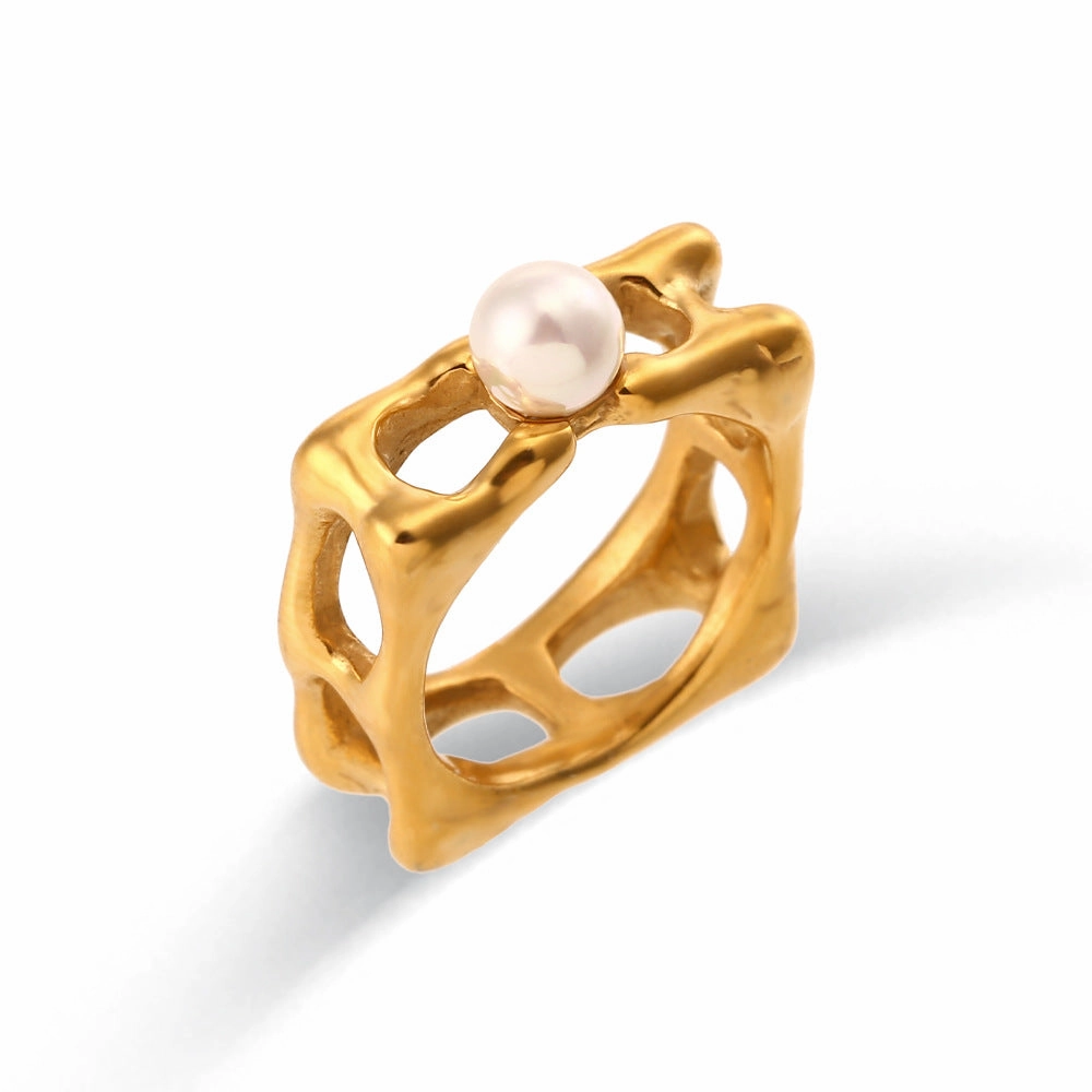 Wholesale Skeleton Gold Plated Stainless Steel Rings