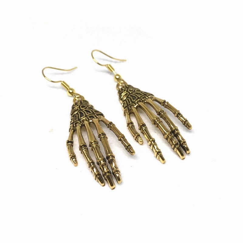 Wholesale Skeleton Knuckle Palm Eye Spider Alloy Earrings