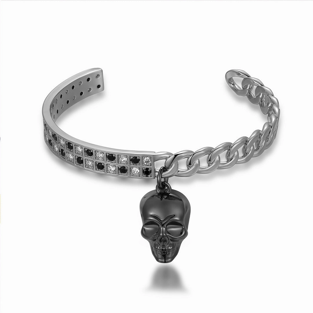 Wholesale Skull Head Titanium Steel Necklace Vintage Stainless Steel Hip Hop Men's Accessories