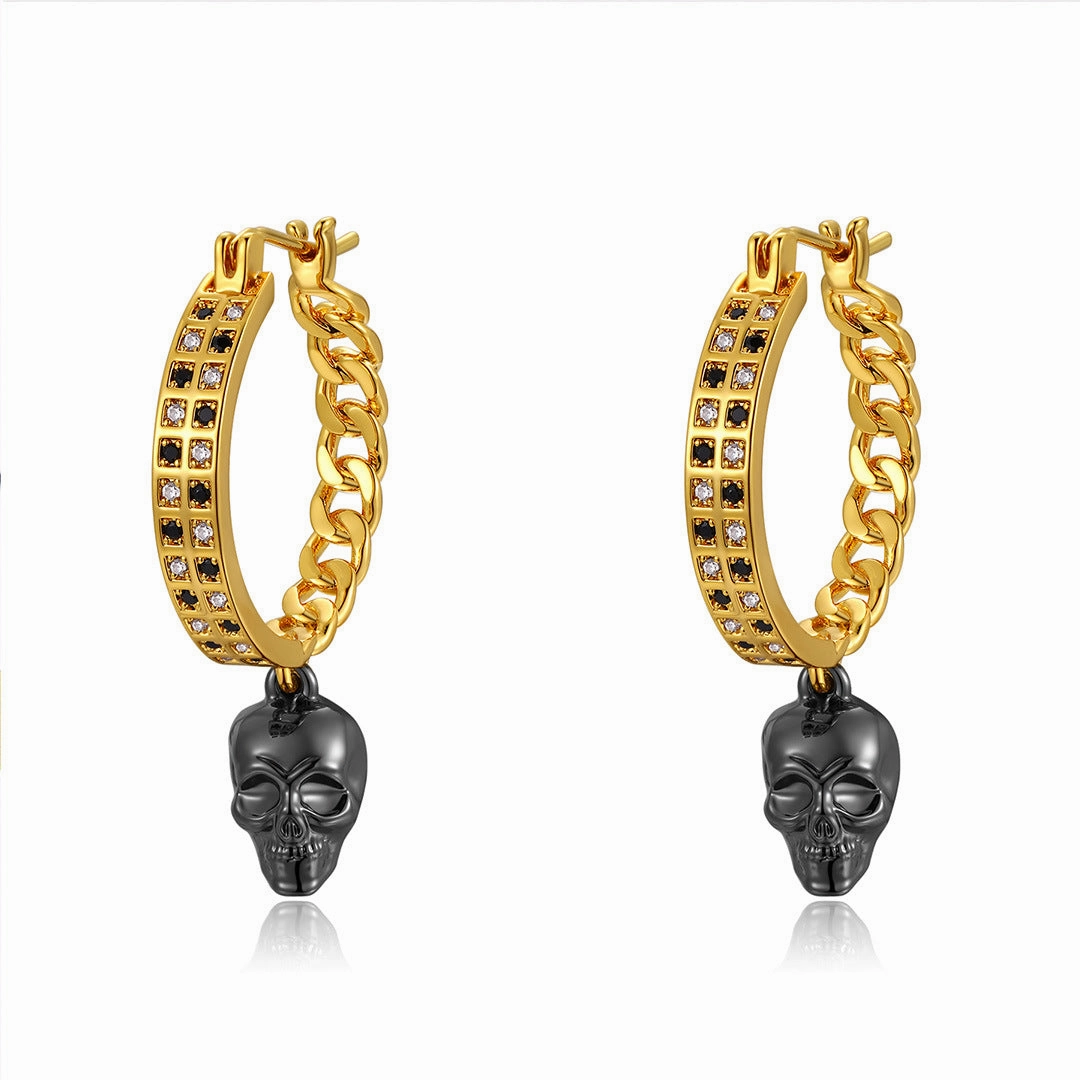 Wholesale Skull Head Titanium Steel Necklace Vintage Stainless Steel Hip Hop Men's Accessories