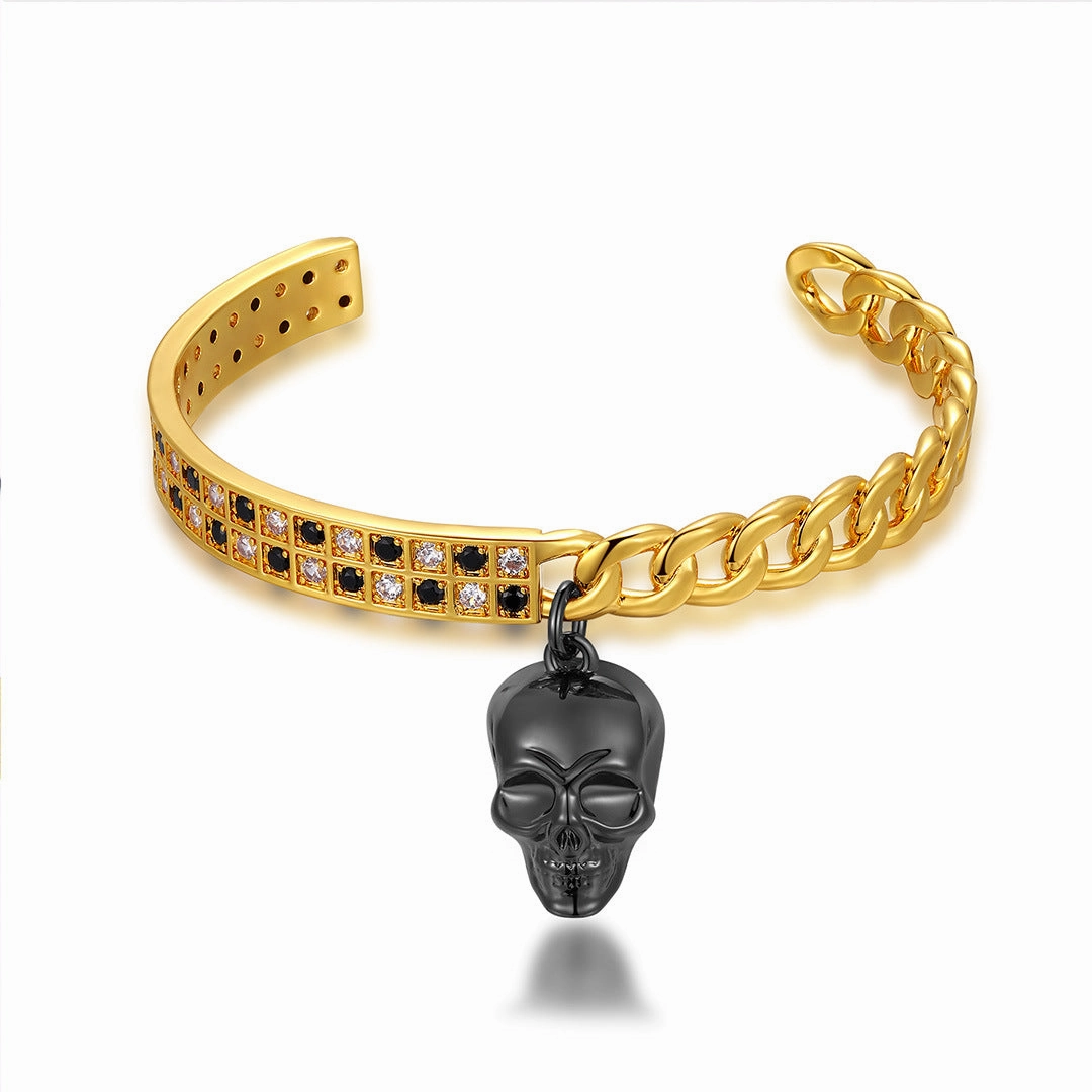 Wholesale Skull Head Titanium Steel Necklace Vintage Stainless Steel Hip Hop Men's Accessories