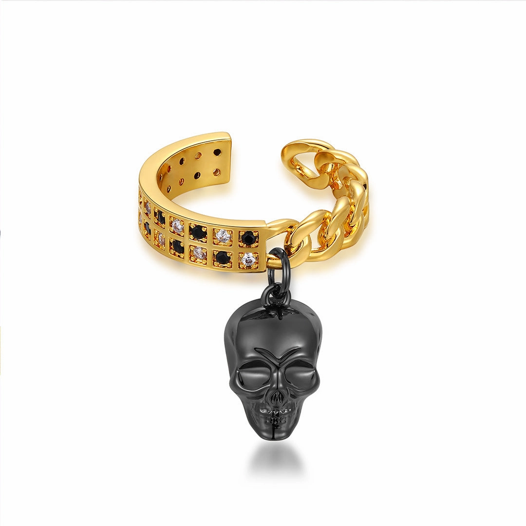 Wholesale Skull Head Titanium Steel Necklace Vintage Stainless Steel Hip Hop Men's Accessories