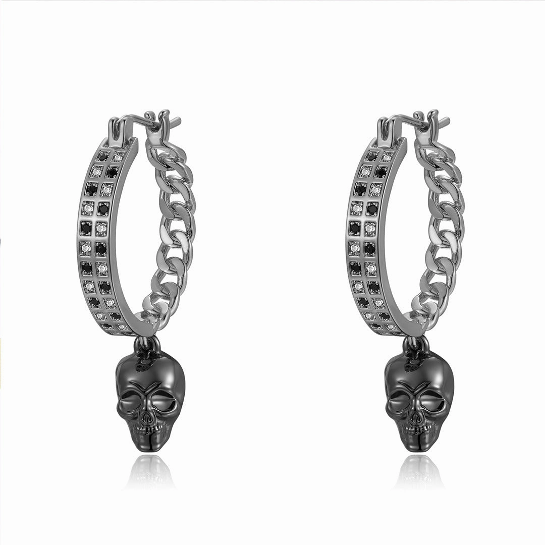 Wholesale Skull Head Titanium Steel Necklace Vintage Stainless Steel Hip Hop Men's Accessories