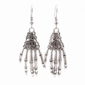 Wholesale Skull Knuckle Palm Alloy Earrings