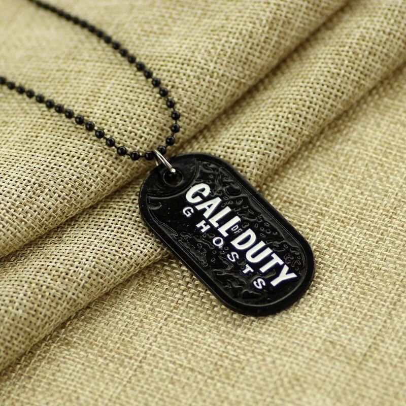Wholesale Skull Long Brand Pendant Exaggerated Punk Style Military Necklace