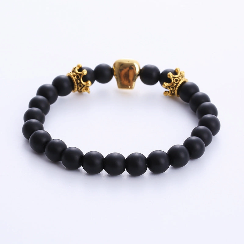 Wholesale Skull Micro Paved Rhinestone Copper Bracelet