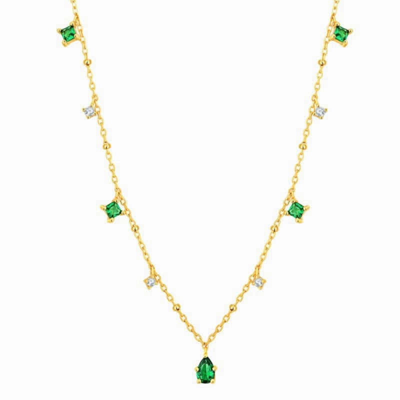 Wholesale Slim Vintage Accessories Zirconia Copper Necklace