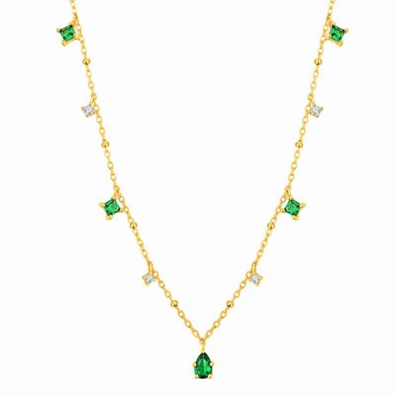 Wholesale Slim Vintage Accessories Zirconia Copper Necklace