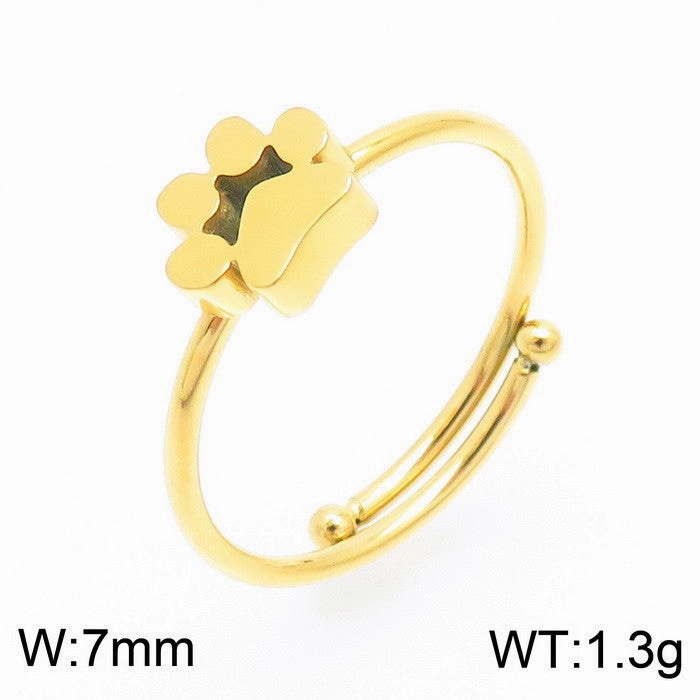 Wholesale Small Animal Paw Print Gold Plated Necklaces