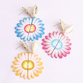 Wholesale Small Chrysanthemum Acrylic Earrings