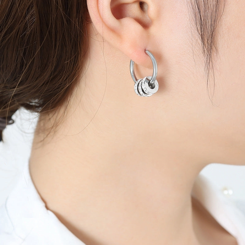 Wholesale Small Circles Gold Plated Earring