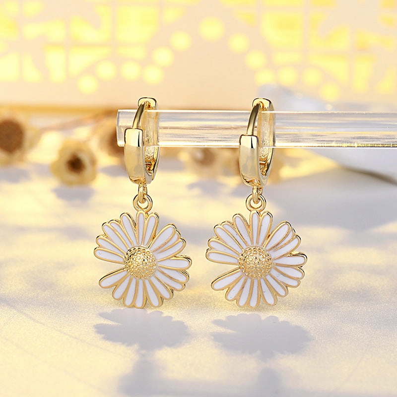 Wholesale Small Daisies Copper Earrings