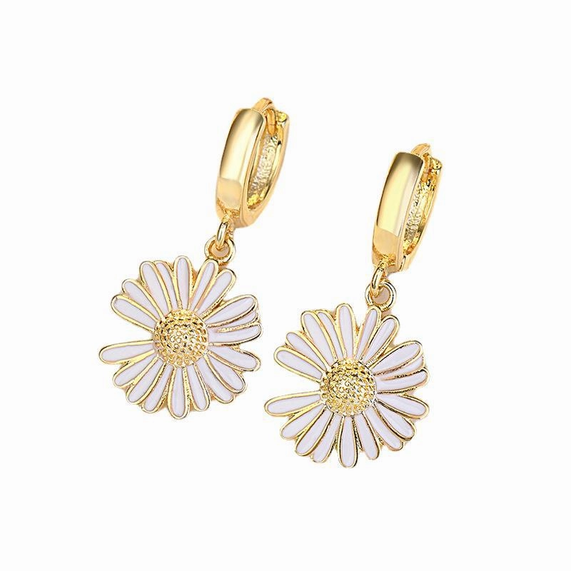 Wholesale Small Daisies Copper Earrings