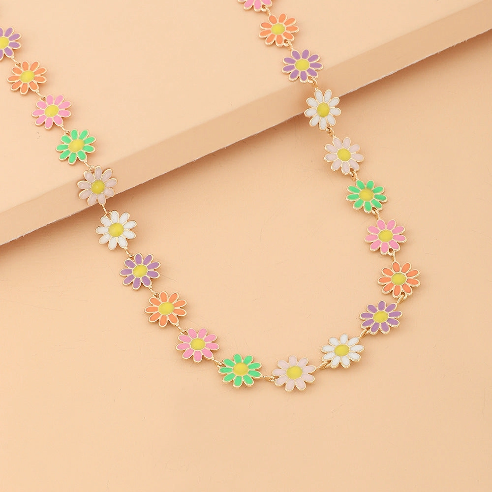Wholesale Small Daisy Necklace Alloy