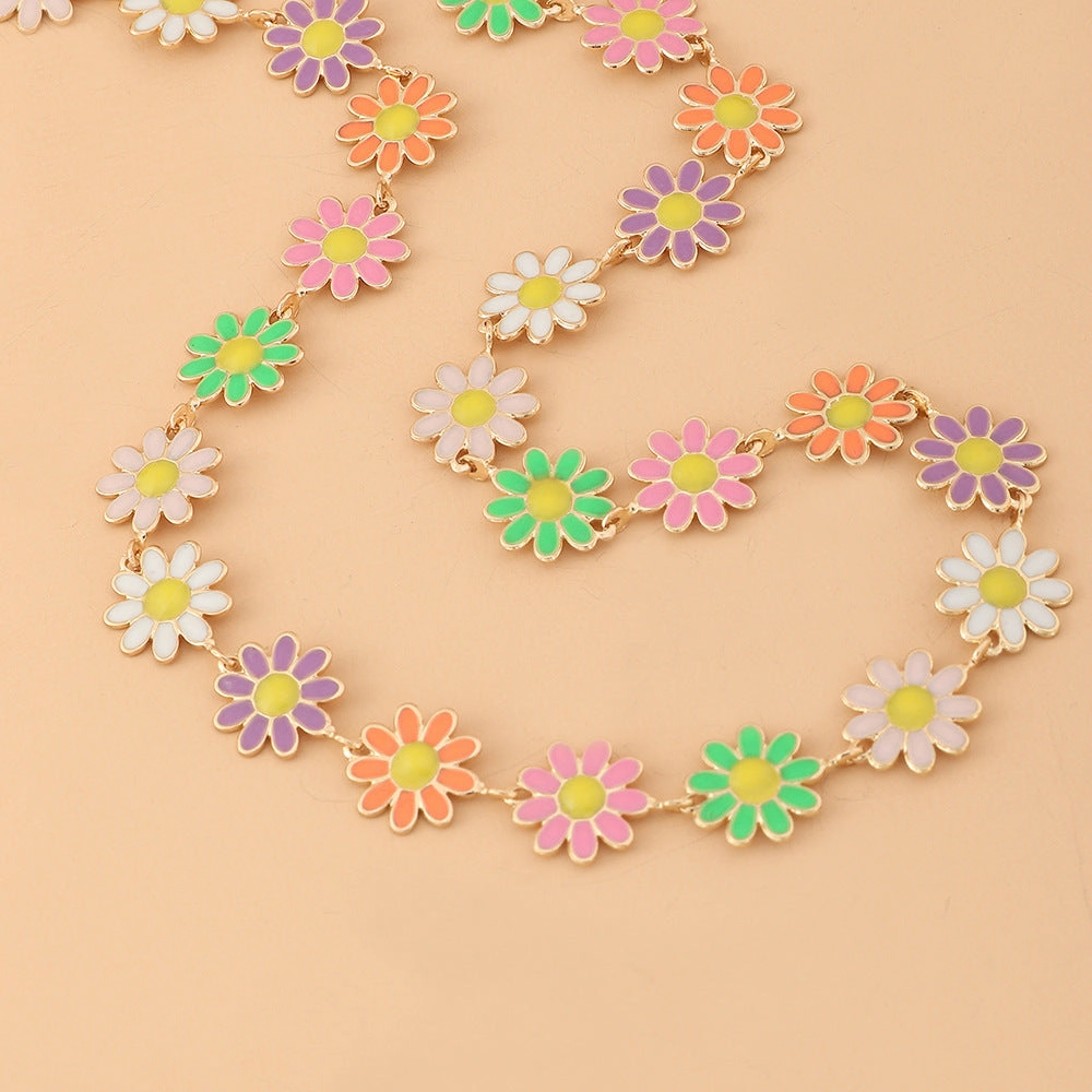 Wholesale Small Daisy Necklace Alloy