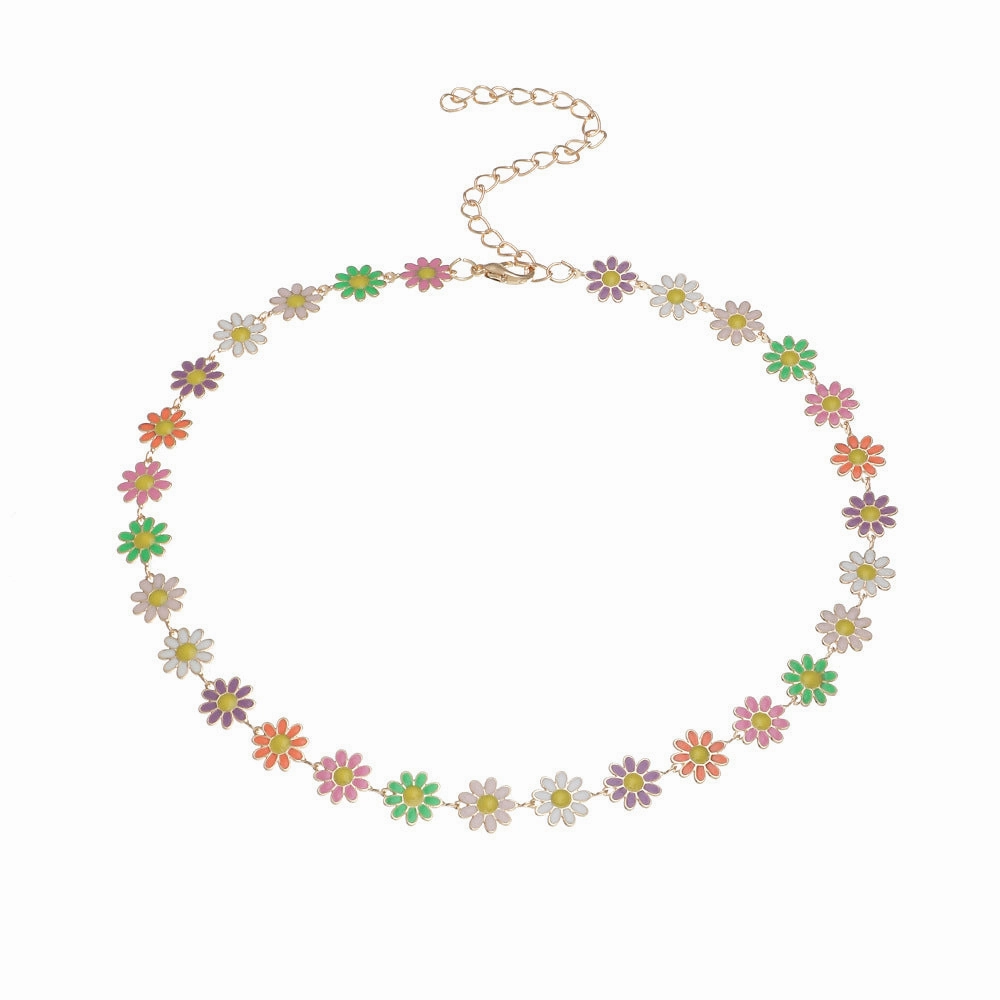 Wholesale Small Daisy Necklace Alloy
