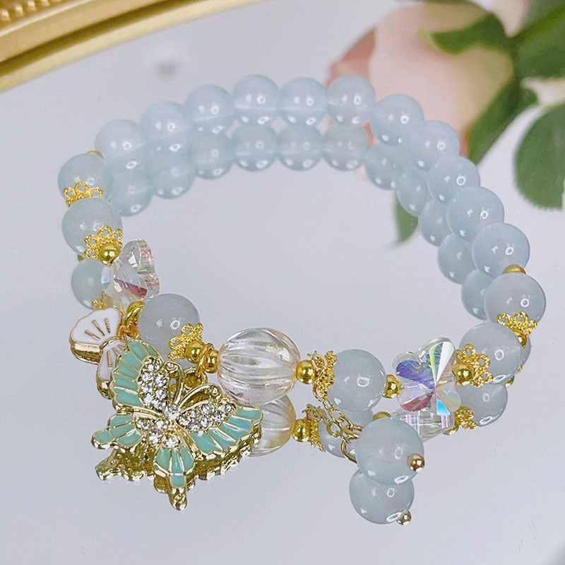 Wholesale Small Fresh Mori Glass Beaded Bracelet