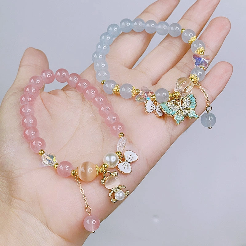 Wholesale Small Fresh Mori Glass Beaded Bracelet