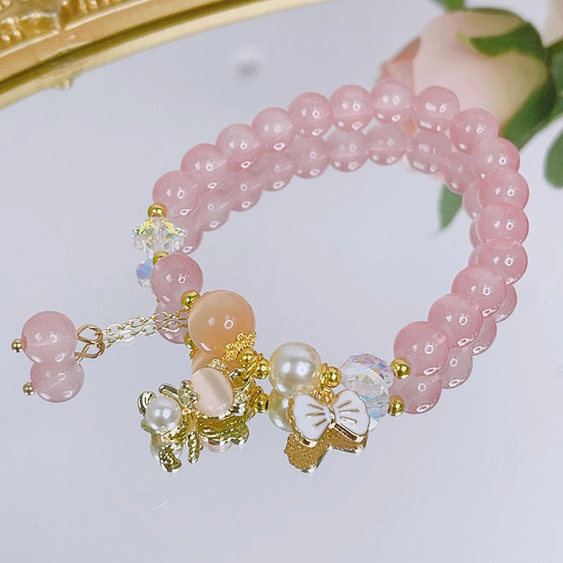 Wholesale Small Fresh Mori Glass Beaded Bracelet