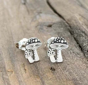 Wholesale Small Fresh Retro Mushroom Alloy Earrings
