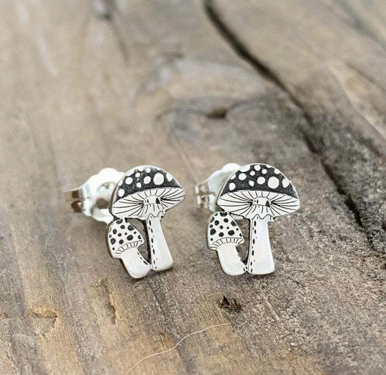 Wholesale Small Fresh Retro Mushroom Alloy Earrings