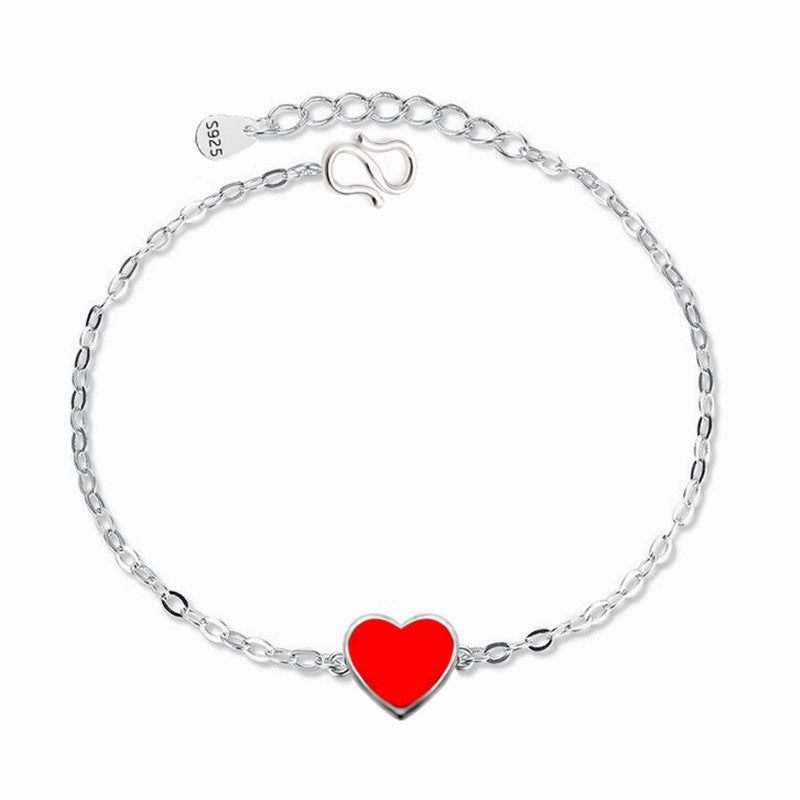 Wholesale Small Red Heart Copper Necklace Set