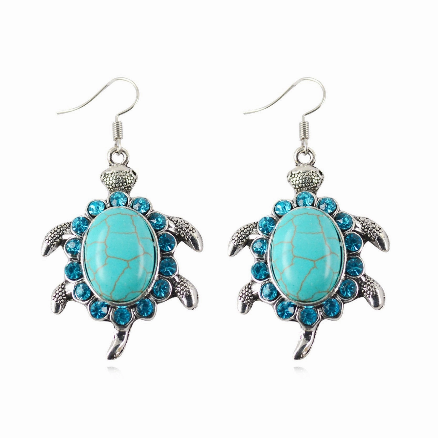 Wholesale Small Turtle Turquoise Earrings