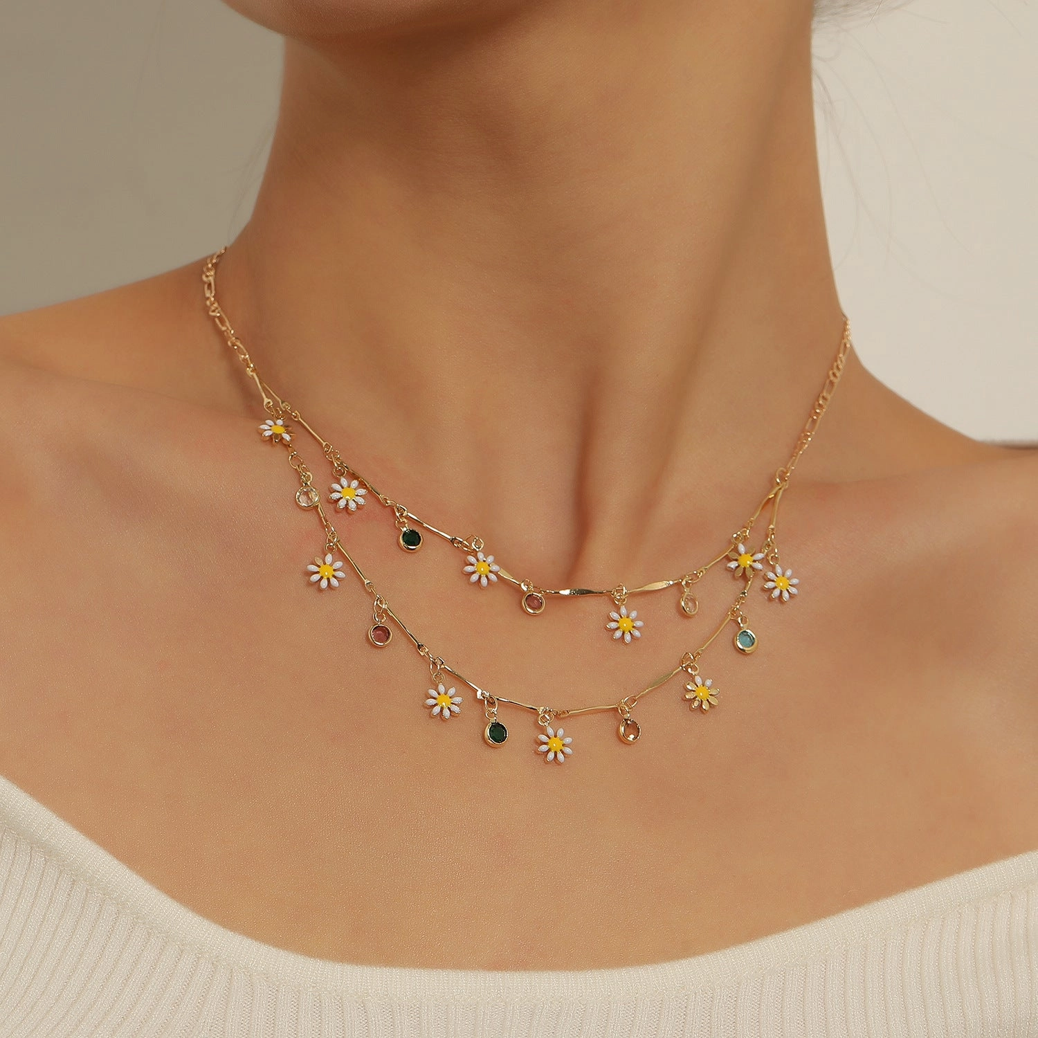 Wholesale Smiley Face Alloy Necklace