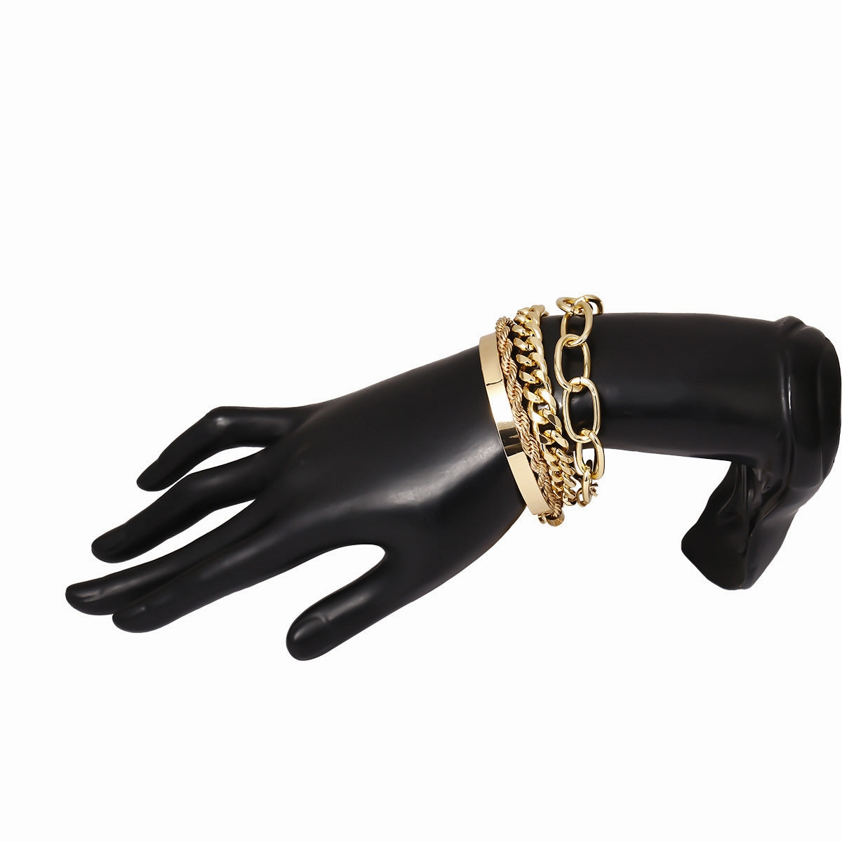 Wholesale Smooth C Shape Mixed Twist Alloy Bracelet