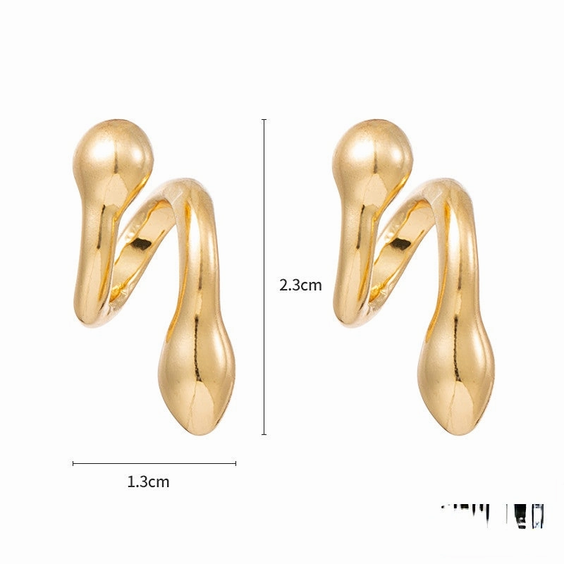 Wholesale Snake Anti-lost Copper Ear Studs