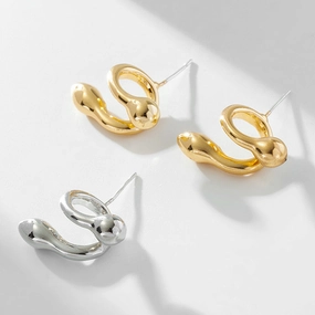 Wholesale Snake Anti-lost Copper Ear Studs