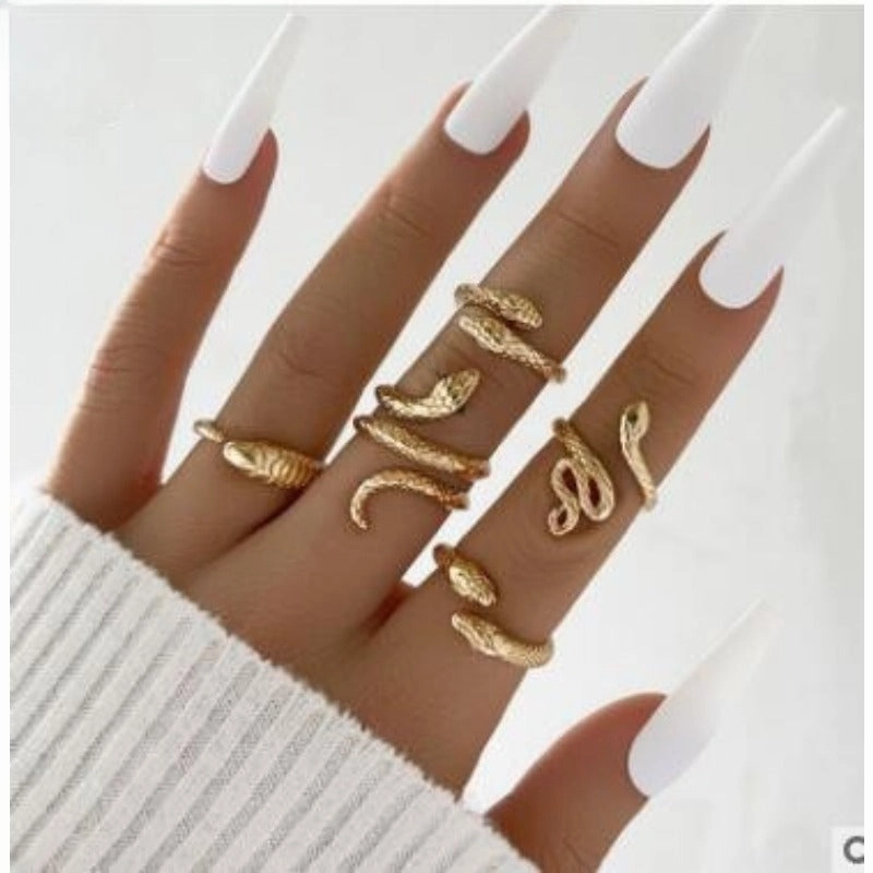 Wholesale Snake Ring 5-piece Alloy Set