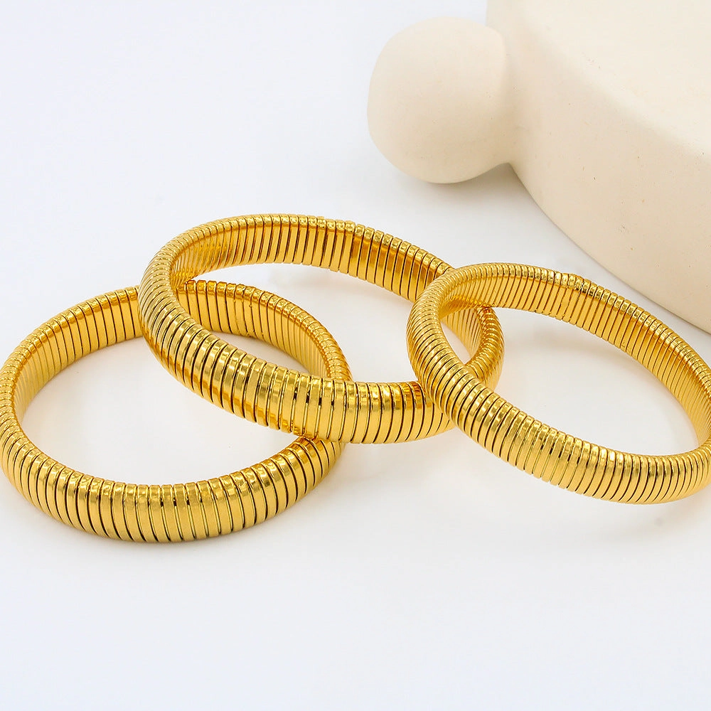 Wholesale Snake Shaped Stretchable Stainless Steel Bracelet