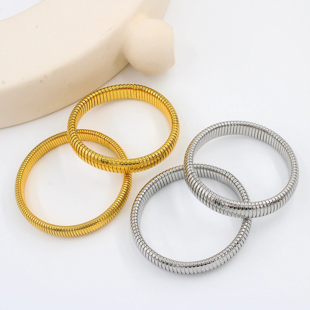 Wholesale Snake Shaped Stretchable Stainless Steel Bracelet