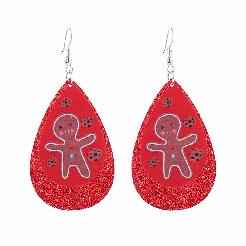 Wholesale Snowflake Elk Christmas Tree Acrylic Christmas Earrings
