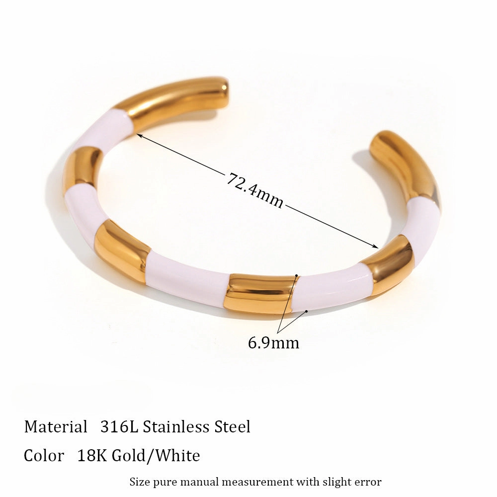 Wholesale Solid Segment Drip Stainless Steel Bracelet