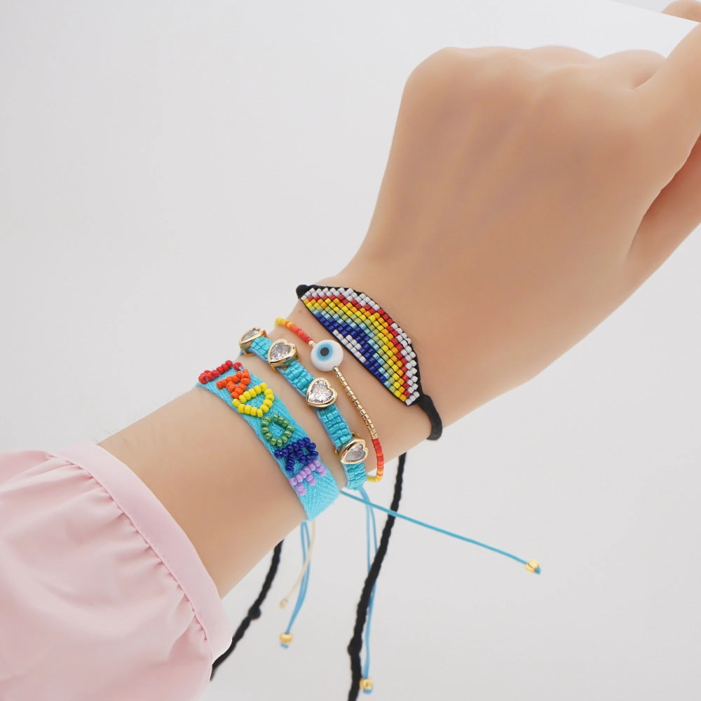 Wholesale South American Ethnic Style Glass Bracelet