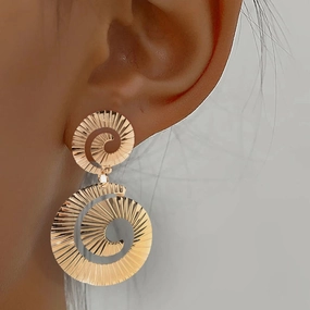 Wholesale Spiral Alloy Earrings