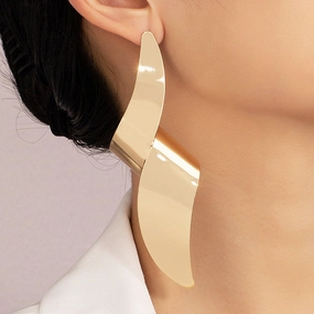Wholesale Spiral Large Size Exaggerated Earrings