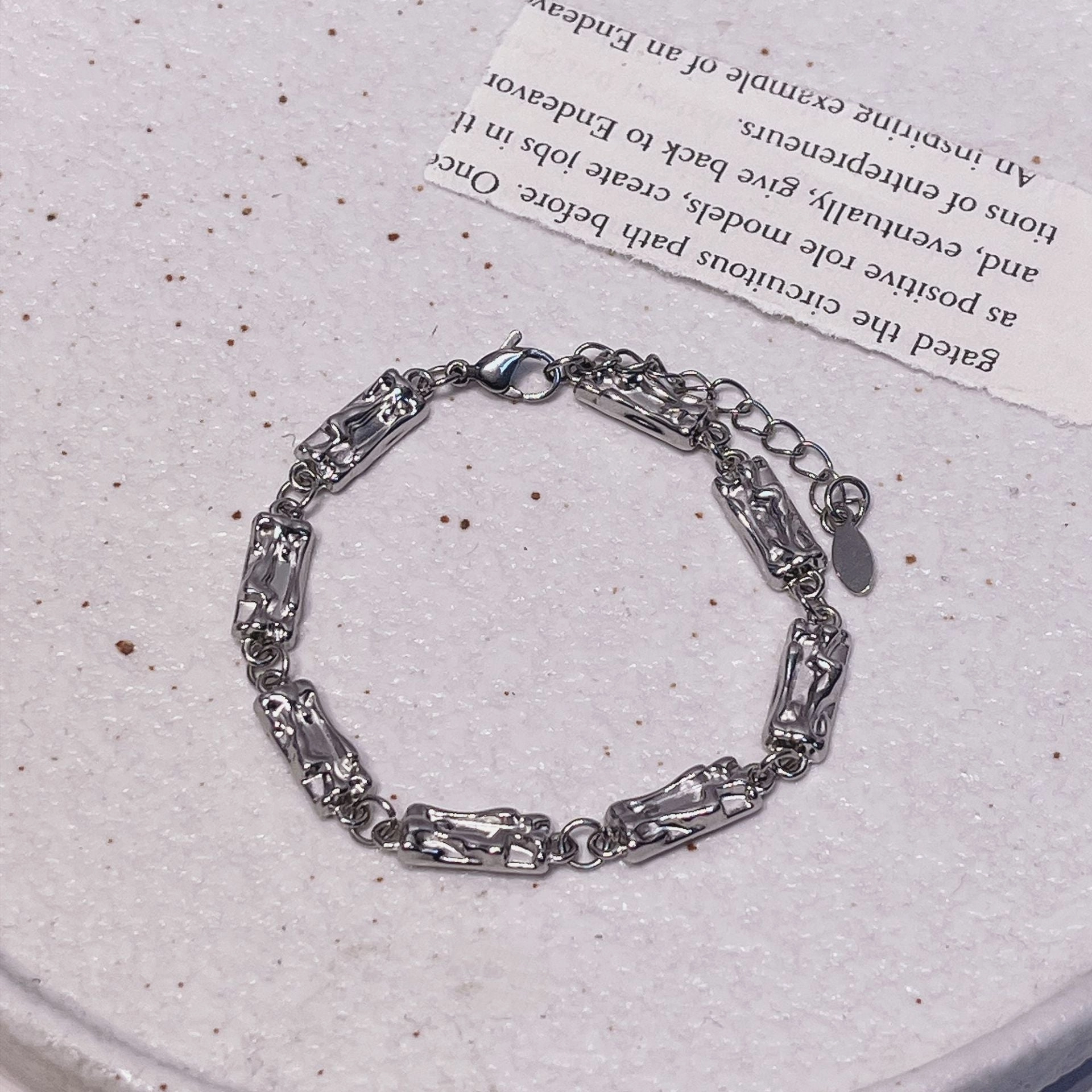 Wholesale Splicing Titanium Steel Unisex Bracelet