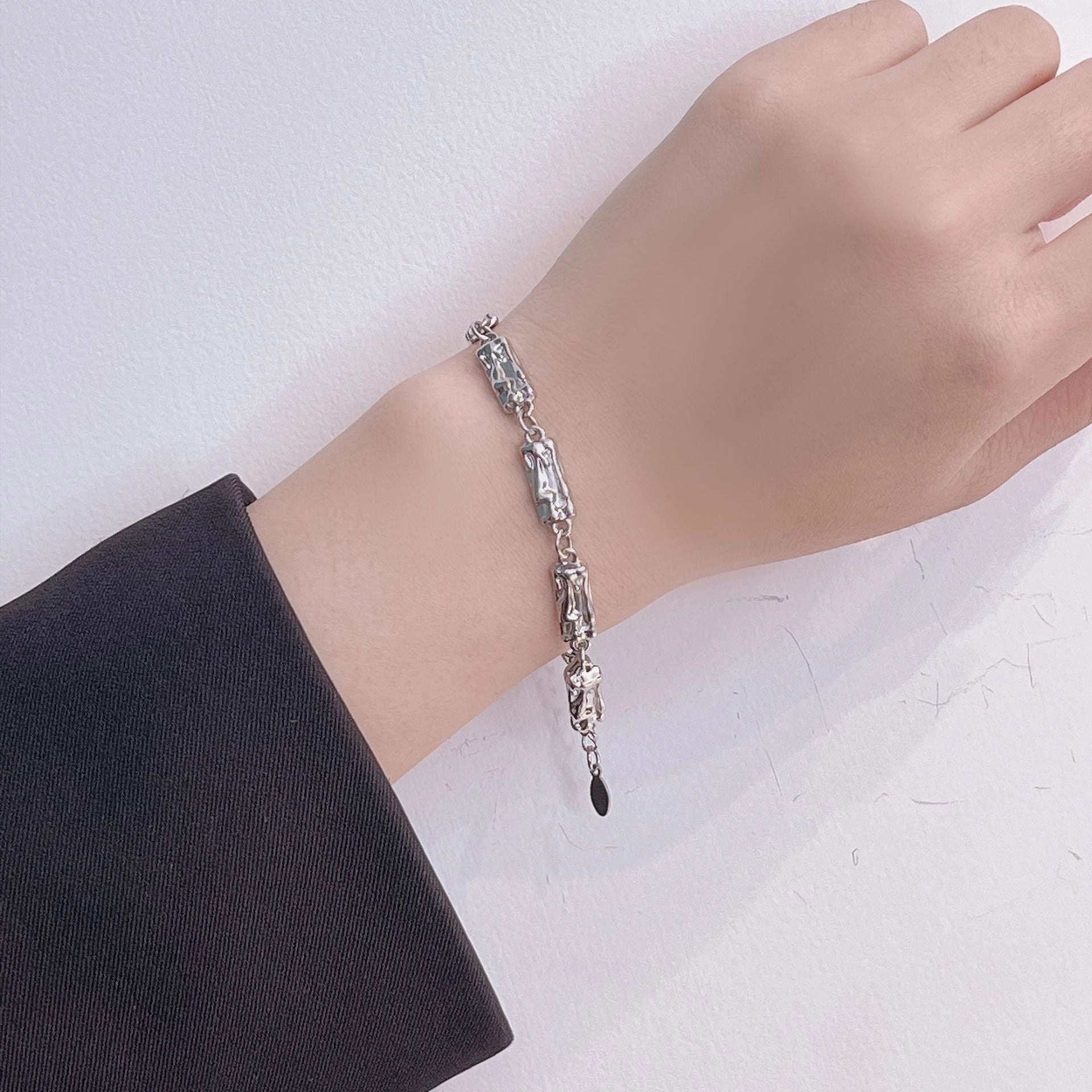 Wholesale Splicing Titanium Steel Unisex Bracelet