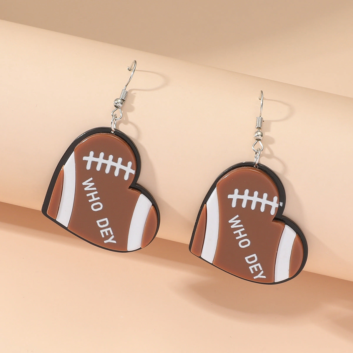 Wholesale Sports Rugby Acrylic Earrings