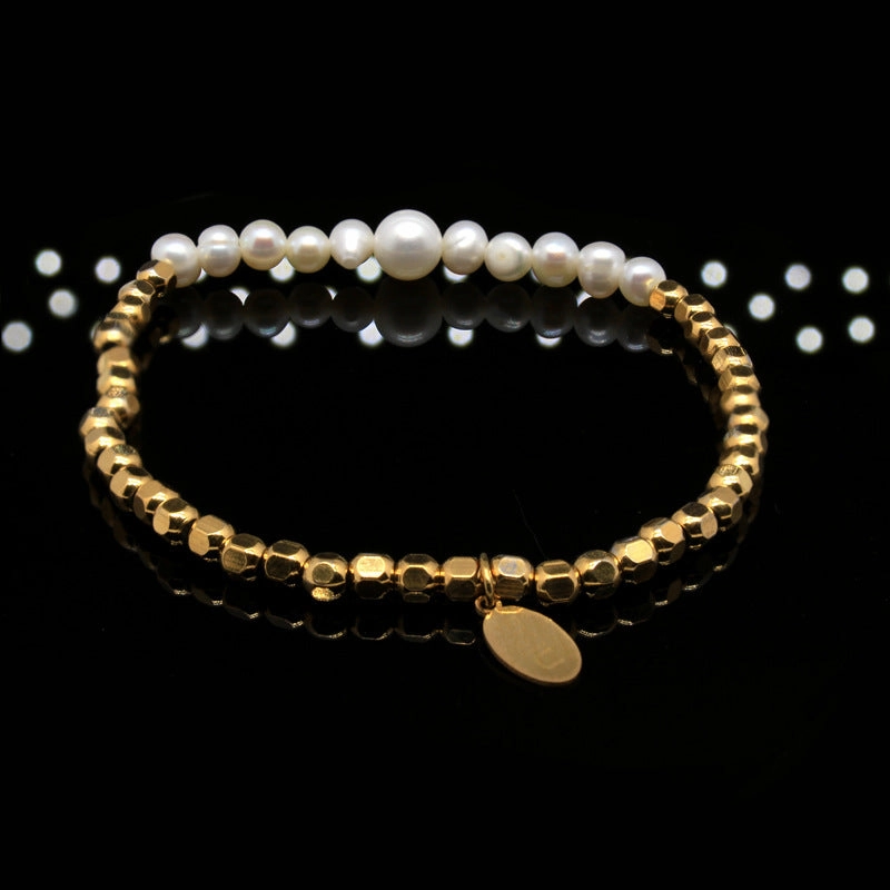 Wholesale Square Pearl Titanium Steel Bracelets