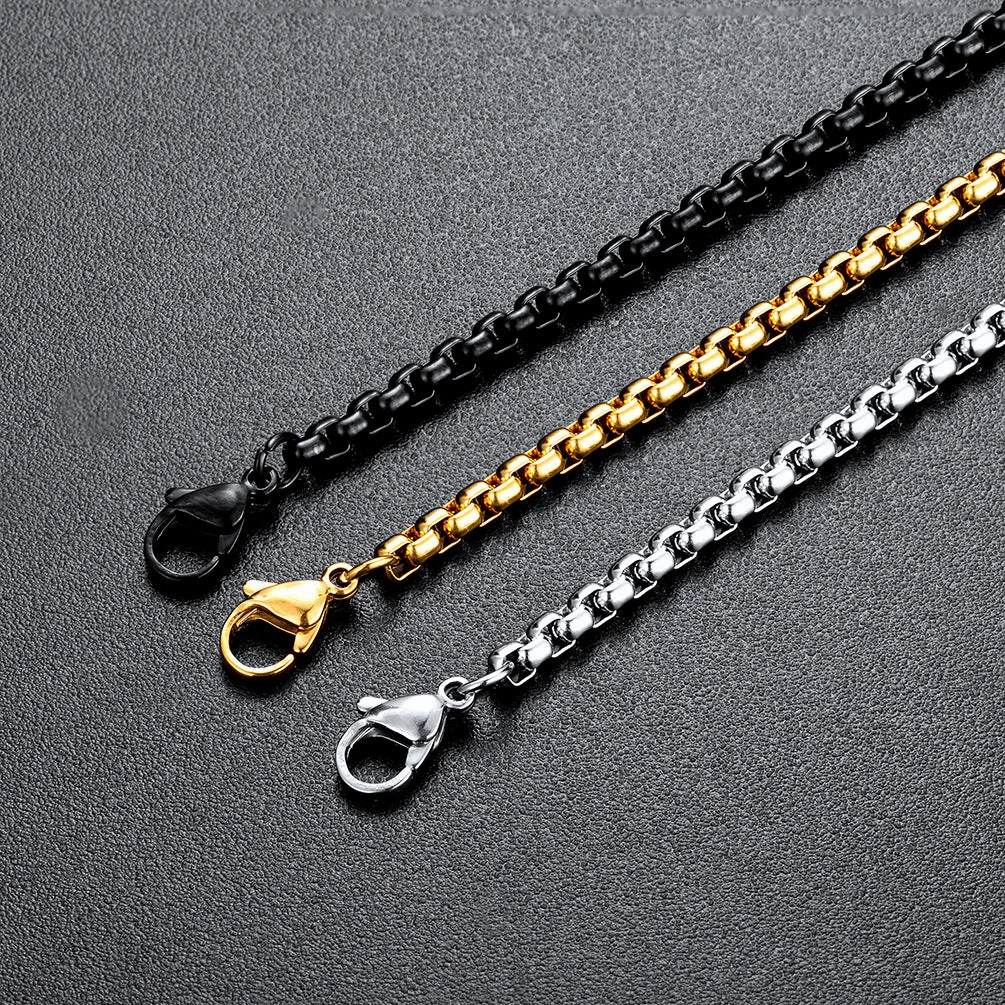 Wholesale Square Pearl Titanium Steel Necklace
